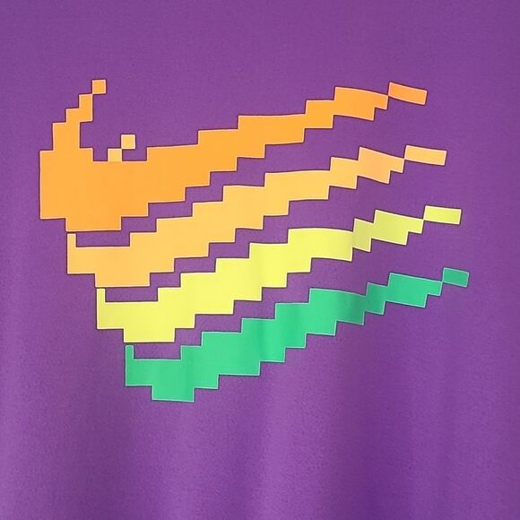 Nike Men Digi Swoosh Short Sleeve Hydroguard Purple Size M - Picture 5 of 14